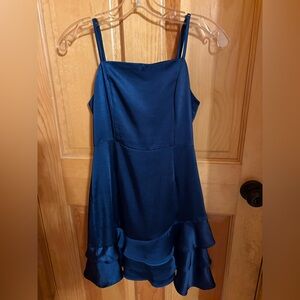 Lulu's Navy Satin Dress